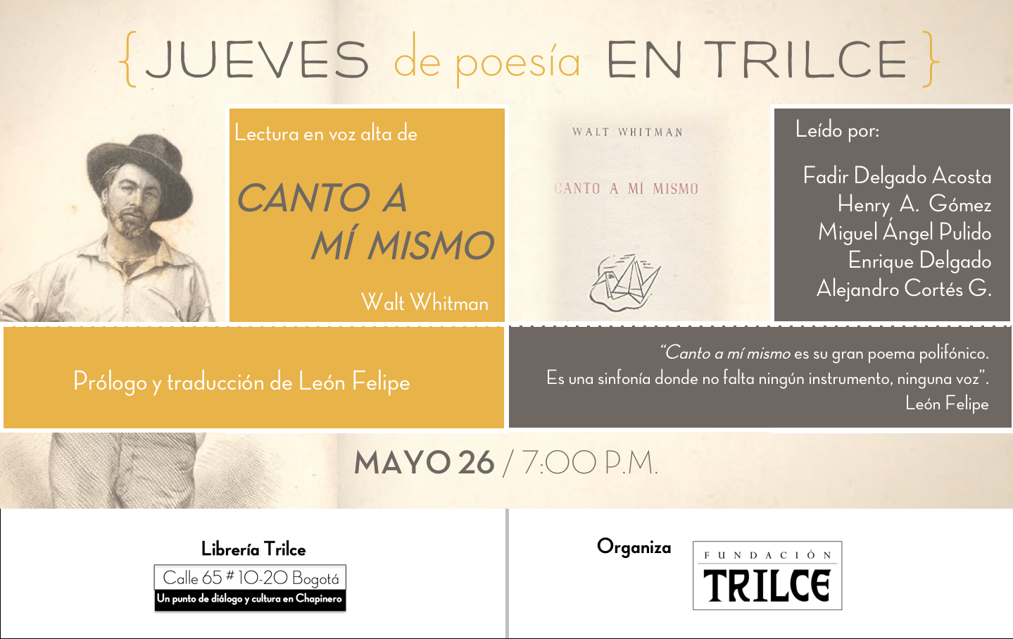 Jueves de poesía en Trilce - 